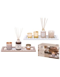 Set regalo con diffusore 100 ML e candele con base legno