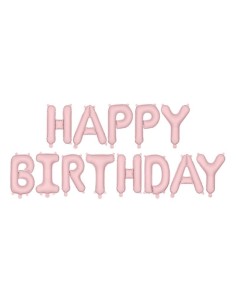 Palloncino mylar scritta Happy Birthday Cm. 340x35 - Pink