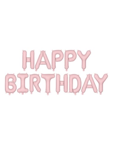 Palloncino mylar scritta Happy Birthday Cm. 340x35 - Pink