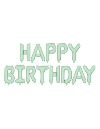 Palloncino mylar scritta Happy Birthday Cm. 340x35 - Green