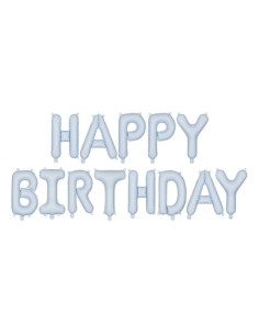 Palloncino mylar scritta Happy Birthday Cm. 340x35 - Blue