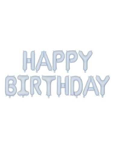 Palloncino mylar scritta Happy Birthday Cm. 340x35 - Blue