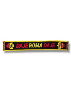 Sciarpa jacquard in acrilico rossa "Daje Roma Daje" - AS Roma
