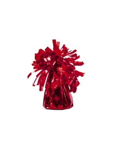 Pesetto per palloncini con ciuffo - Rosso
