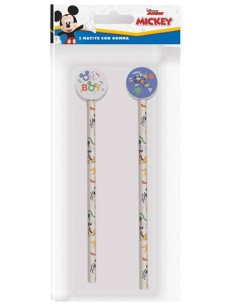 Set 2 matite con gomma in blister - Topolino
