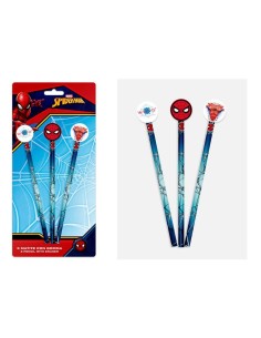 Blister 3 matite con gomma - Spiderman