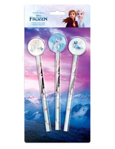 Blister 3 matite con gomma - Frozen