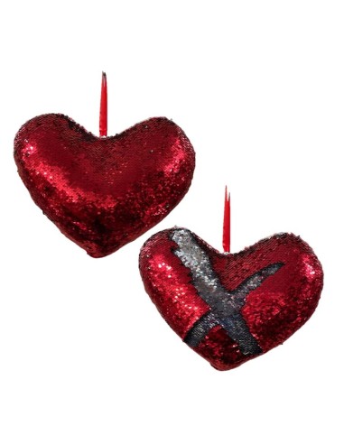 Cuore con paillettes Cm. 42 cambiacolore