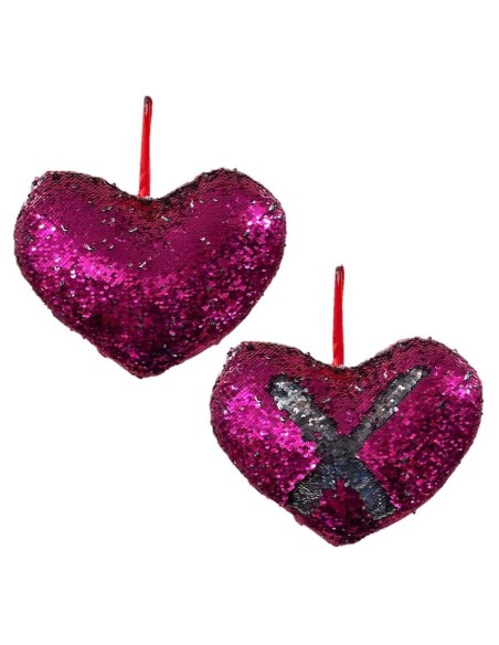 Cuore con paillettes Cm. 42 cambiacolore