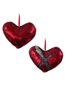 Cuore con paillettes Cm. 32 cambiacolore
