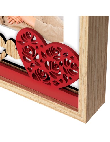 Portafoto in legno «Love» Cm. 22x18 – Foto Cm. 10x15