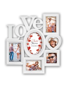 Portafoto multifoto in plastica 6 foto «LOVE» Cm. 40x44