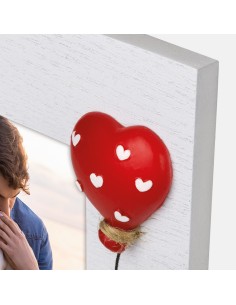 Portafoto in legno «Cuore volante» Cm. 22x17 – Foto Cm. 10x15 2