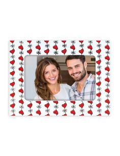 Portafoto in legno «Hearts» Cm. 15x20 – Foto Cm. 10x15