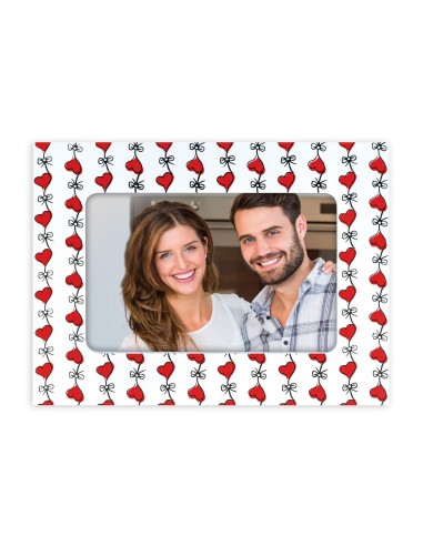 Portafoto in legno «Hearts» Cm. 15x20 – Foto Cm. 10x15