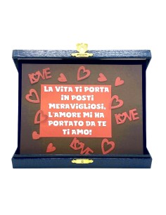 Targa con cofanetto rettangolare Cm. 21x17 - La vita ti porta in posti meravigliosi..