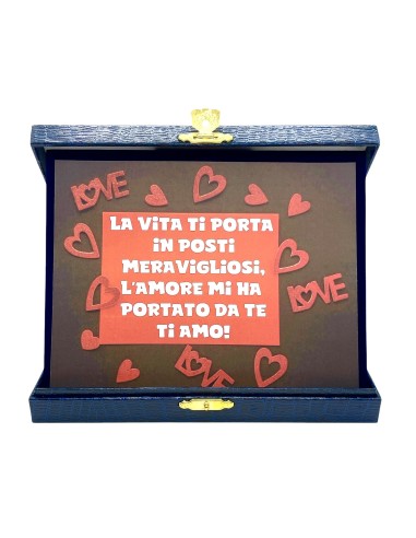 Targa con cofanetto rettangolare Cm. 21x17 - La vita ti porta in posti meravigliosi..