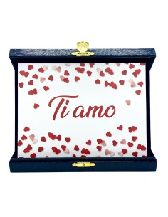 Targa con cofanetto rettangolare Cm. 21x17 - Ti amo