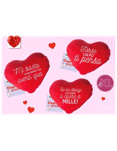 Cuore peluche soft Cm. 45 - Scritte assortite