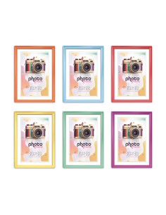 Portafoto in plastica «Color» Cm. 14x19 – Foto Cm. 13x18 – Colori assortiti