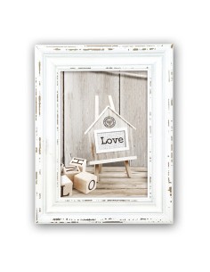 Portafoto in legno «White» Cm. 19x24 – Foto Cm. 13x18
