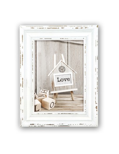 Portafoto in legno «White» Cm. 19x24 – Foto Cm. 13x18