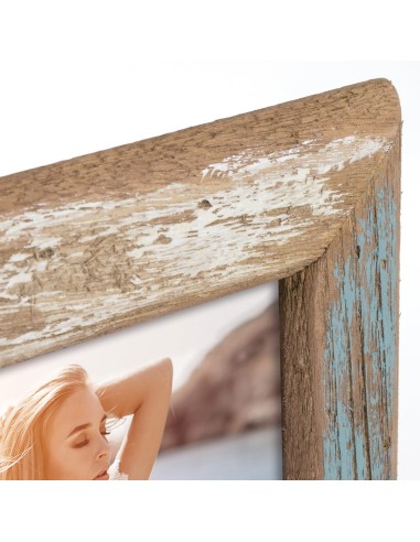Portafoto in legno anticato Cm. 28x23 – Foto Cm. 13x18