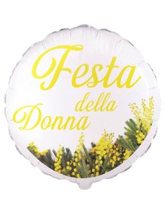Palloncino mylar 18’’ Cm. 45 – Festa della donna Mimosa