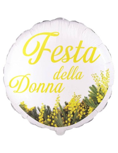 Palloncino mylar 18’’ Cm. 45 – Festa della donna Mimosa