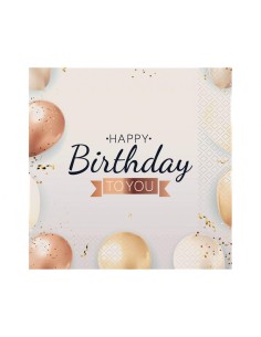 Tovaglioli carta Cm. 33x33 - Happy Birthday to you - Confezione 20 pezzi