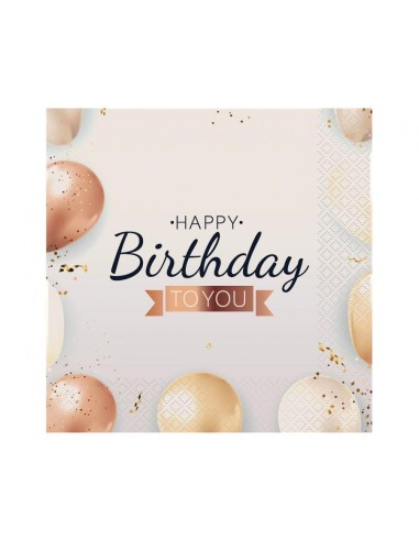 Tovaglioli carta Cm. 33x33 - Happy Birthday to you - Confezione 20 pezzi