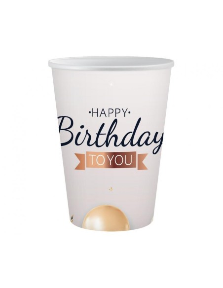 Bicchieri carta 250 ML - Happy birthday to you - Confezione 6 pezzi