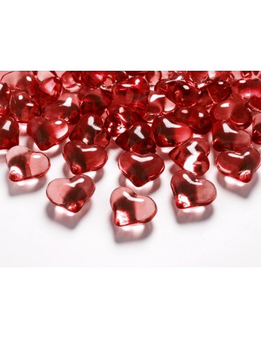 Cuoricini crystal rossi 21 mm. -...