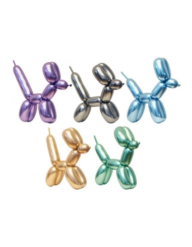 Palloncini modellabili 260 Platinum multicolor - Confezione 50 pezzi