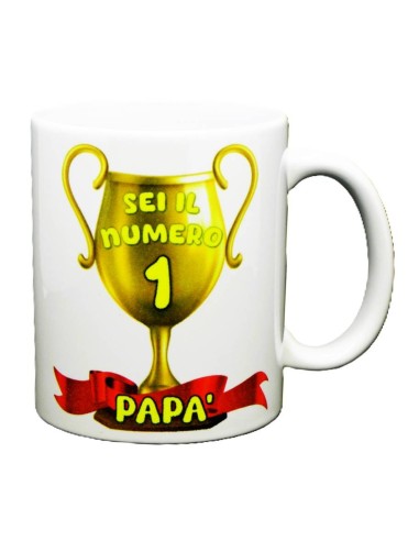 Tazza mug ceramica "Sei il numero uno Papà" in scatola regalo