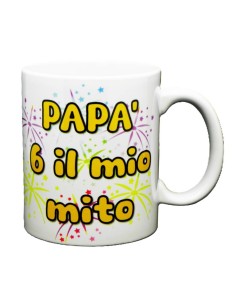 Tazza mug ceramica "Papà sei il mio mito" in scatola regalo