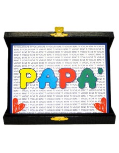 Targa con cofanetto rettangolare Cm. 21x17 - Papà ti voglio bene
