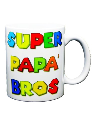 Tazza mug ceramica " Super Papà Bros" in scatola regalo