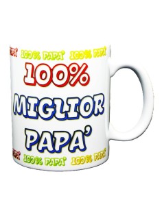 Tazza mug ceramica "100% Miglior Papà" in scatola regalo