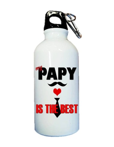 Borraccia alluminio con moschettone 500 ML - My Papy is the best