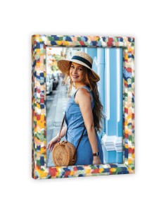 Portafoto in legno multicolore "Brasile" Cm. 12x17 - Formato foto Cm. 10x15