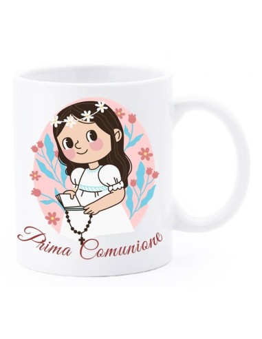 Tazza mug ceramica in scatola regalo - Prima Comunione Bimba