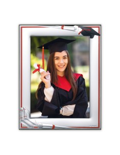 Portafoto in silver plated rilievo Laurea Cm. 18x23 - Foto cm. 15x20