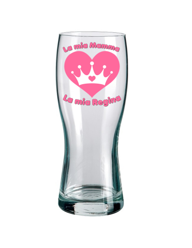 Bicchiere pinta vetro "Mamma" in scatola regalo