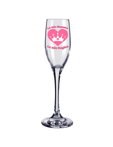 Calice flute vetro "Mamma" in scatola regalo