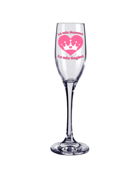 Calice flute vetro "Mamma" in scatola regalo