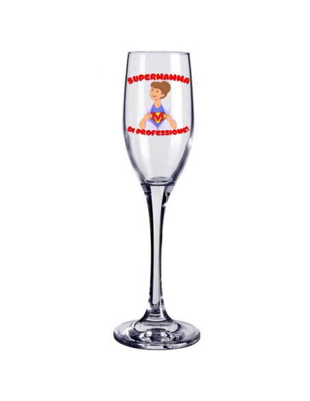 Calice flute vetro "Mamma" in scatola regalo