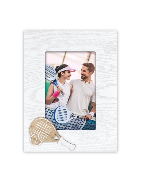 Portafoto in legno Padel Cm. 18,5x23 - Foto Cm. 10x15