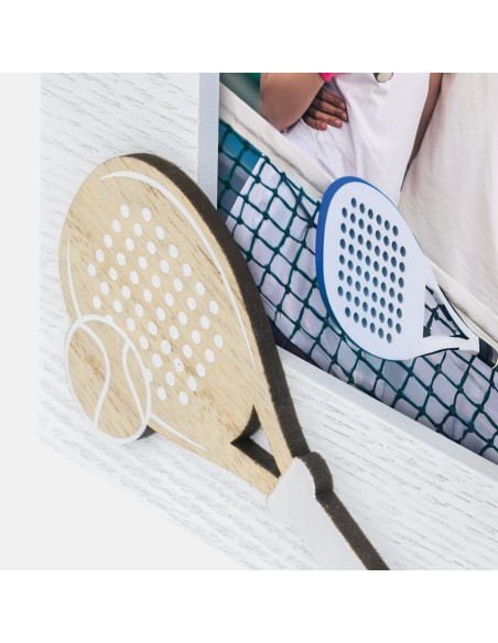 Portafoto in legno Padel Cm. 18,5x23 - Foto Cm. 10x15