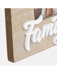 Portafoto in legno Family con albero Cm. 18,5x23 - Foto Cm. 10x15 2